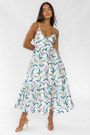 Claremont Floral Jacquard Midi Dress - Final Sale