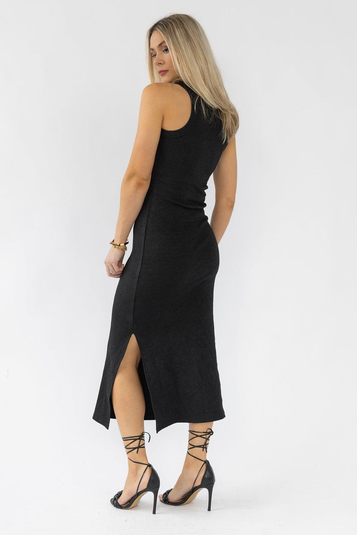 Coty Black Ribbed Dress - Final Sale