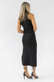 Coty Black Ribbed Dress