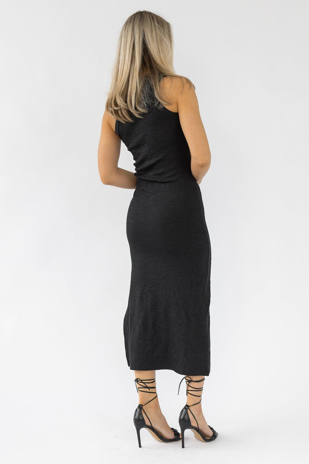 Coty Black Ribbed Dress - Final Sale