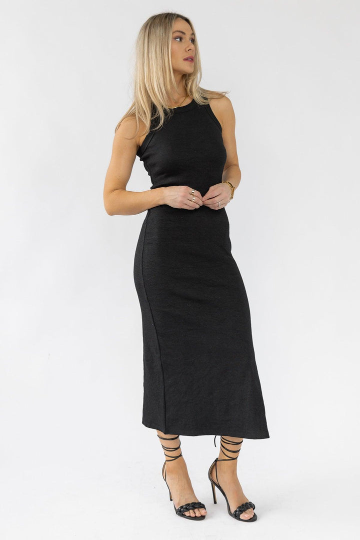 Coty Black Ribbed Dress - Final Sale