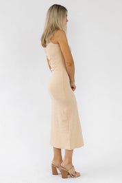 Coty Taupe Ribbed Dress