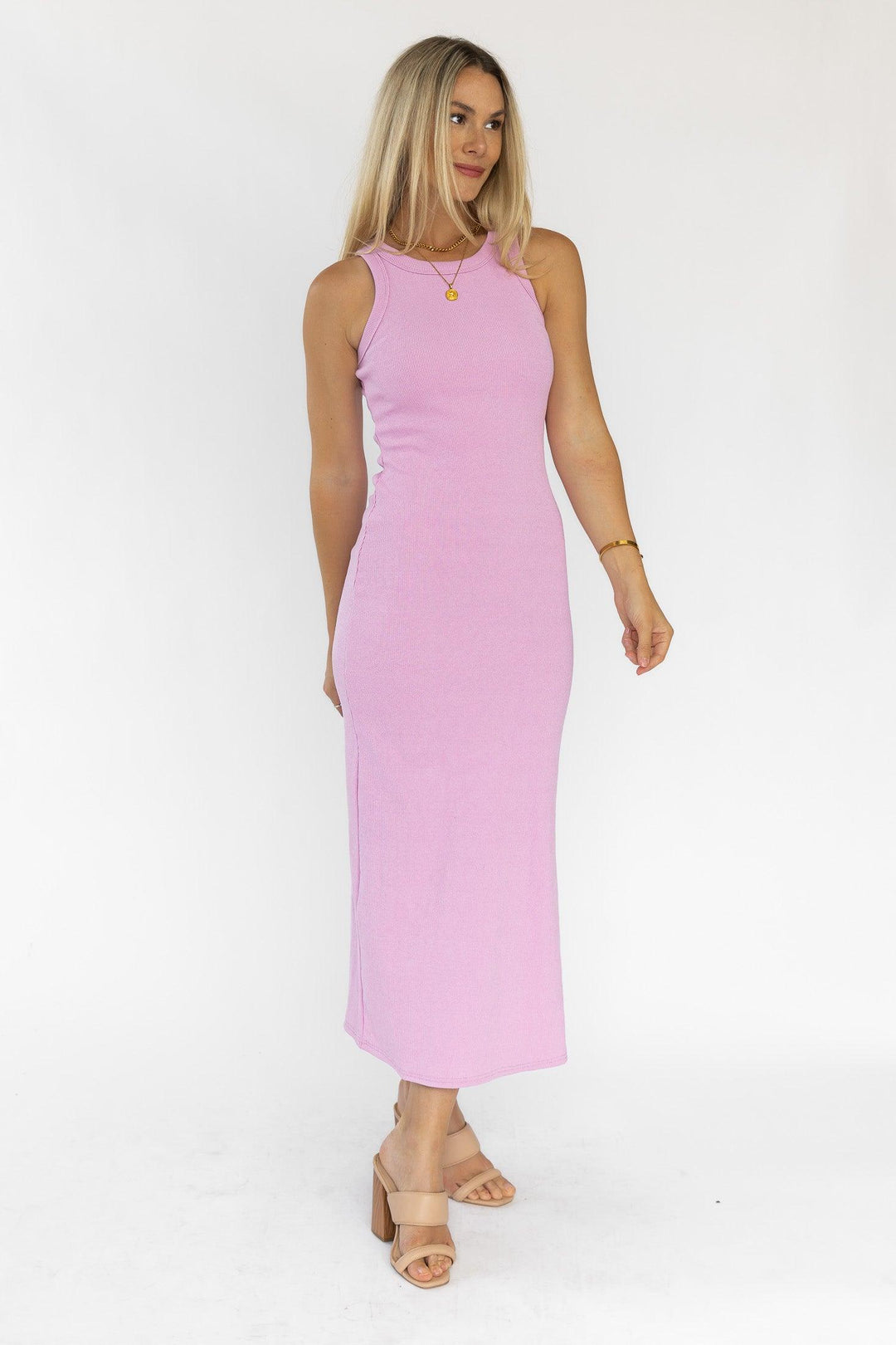 Coty Pink Ribbed Dress - Final Sale