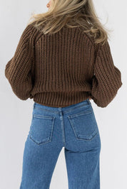 Cozy Conditions Brown Sweater - Final Sale