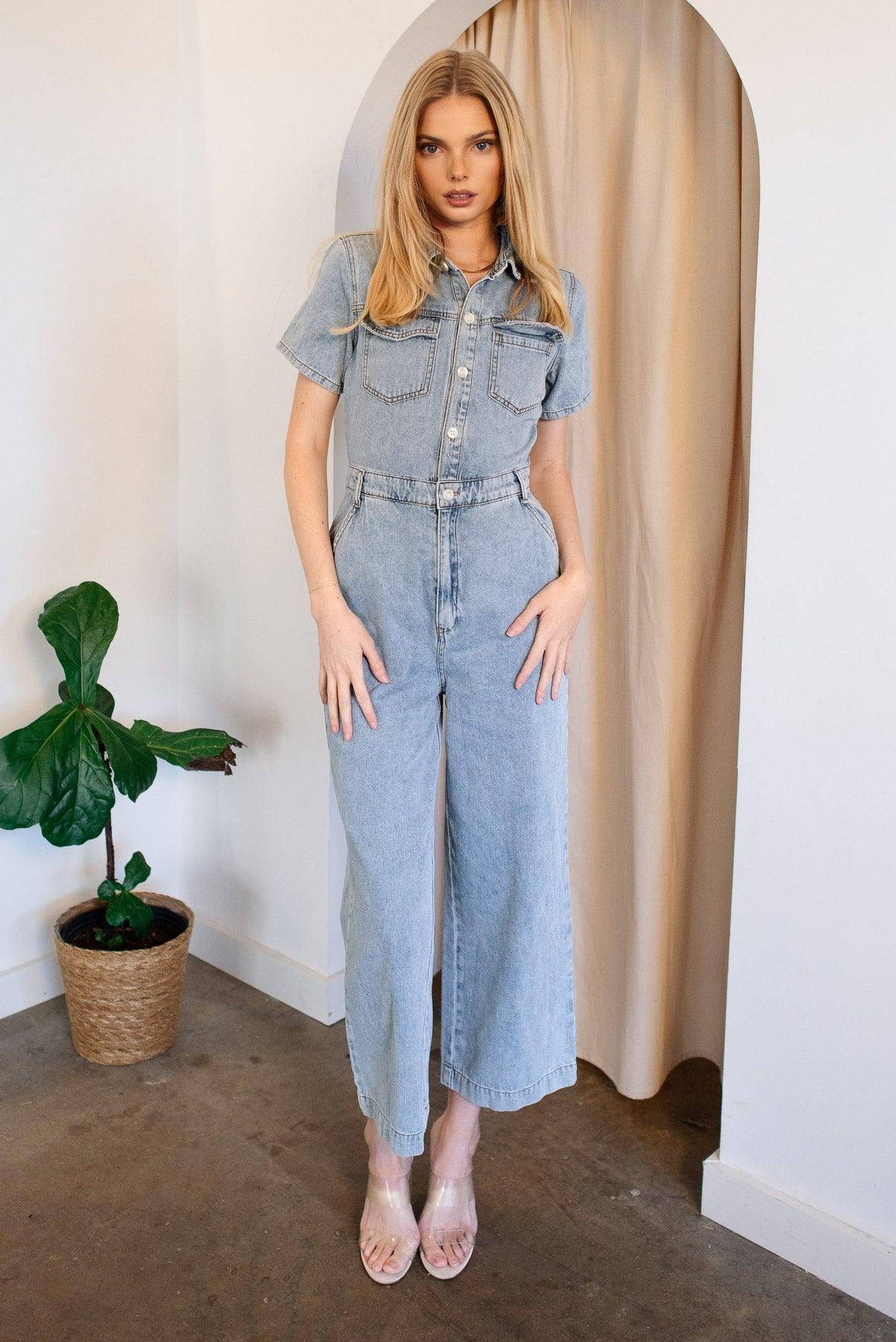 Sawyer Denim Utility Jumpsuit - Final Sale