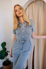 Sawyer Denim Utility Jumpsuit - Final Sale