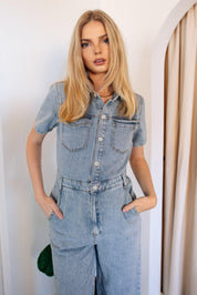 Sawyer Denim Utility Jumpsuit - Final Sale