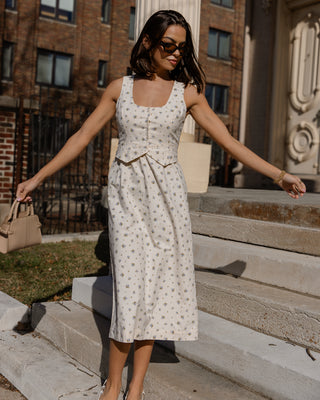 Daisyfield Midi Dress - Blue