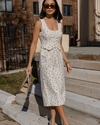 Daisyfield Midi Dress - Blue