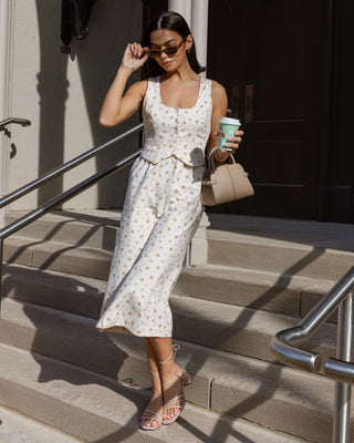 Daisyfield Midi Dress - Pink