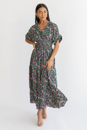 Daria Green Floral Maxi Dress - Final Sale