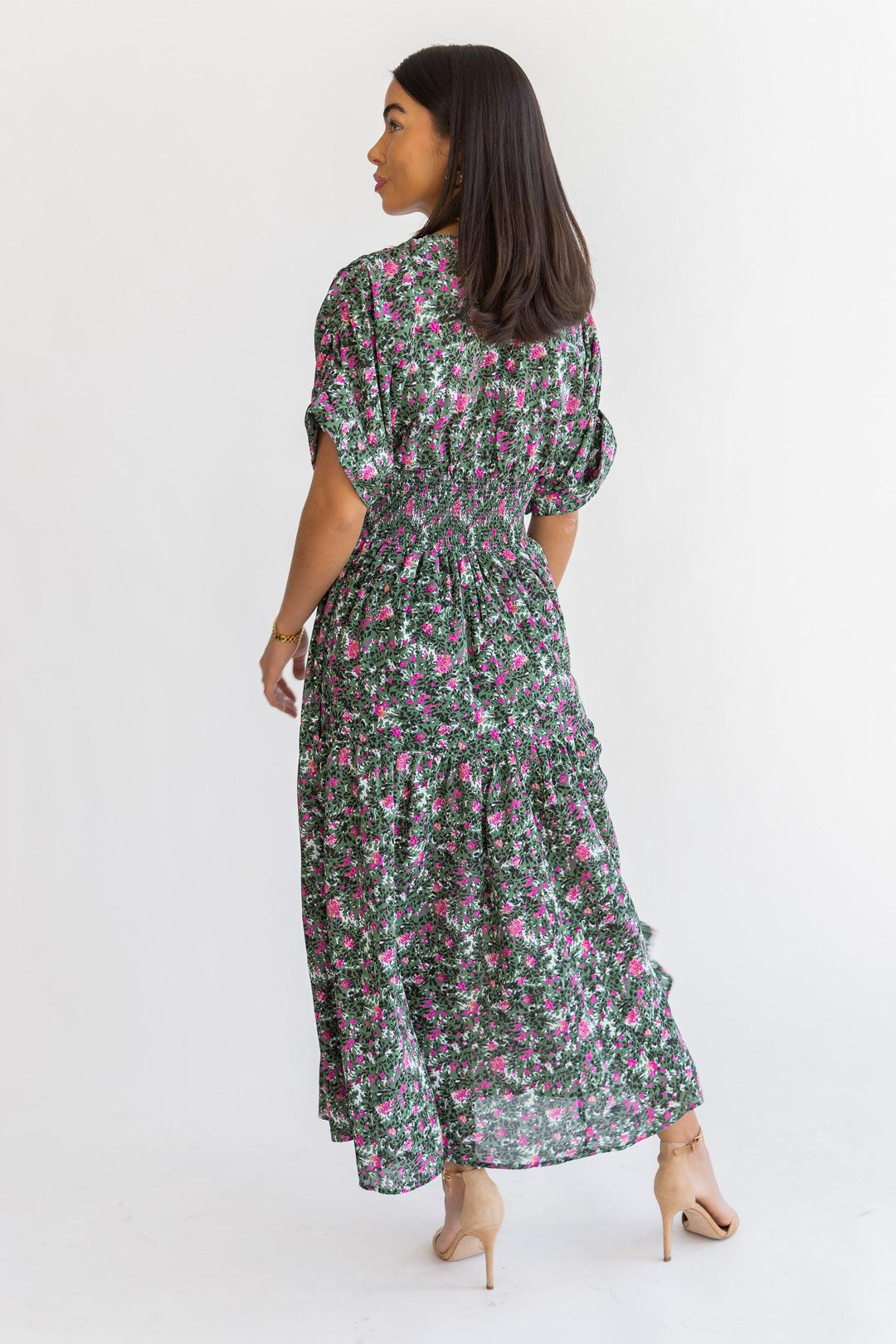 Daria Green Floral Maxi Dress - Final Sale