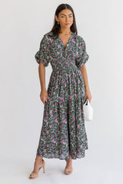 Daria Green Floral Maxi Dress - Final Sale