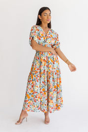 Daria Peach Floral Maxi Dress - Final Sale