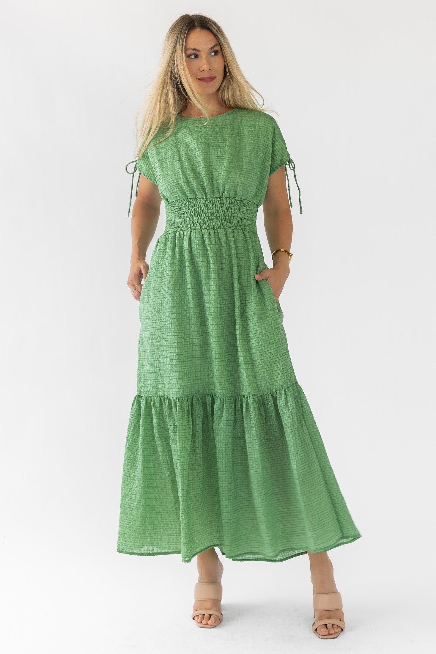 DeliaGreenTexturedMidiDress-2.jpg