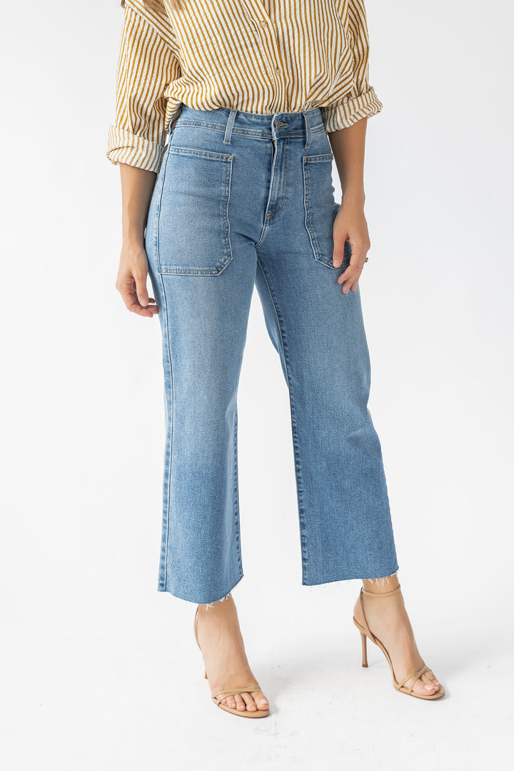 Dream Desire Medium Wash Utility Jeans - Final Sale