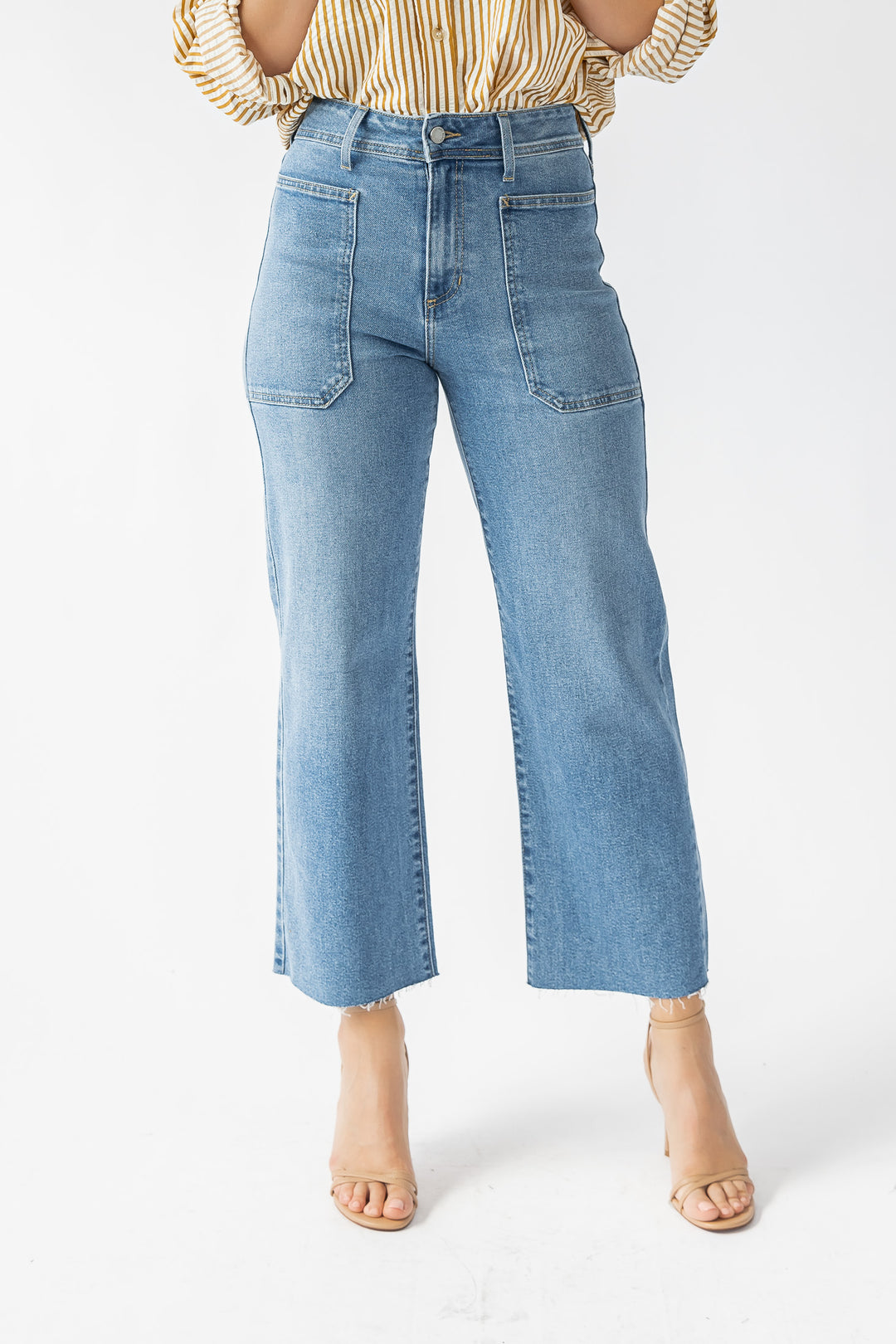 Dream Desire Medium Wash Utility Jeans - Final Sale