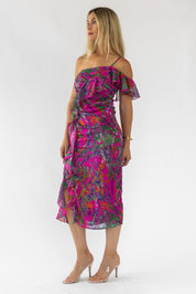 Eve Magenta One Shoulder Dress - Final Sale