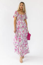 Garden Goddess Pink Floral Maxi Dress - Final Sale