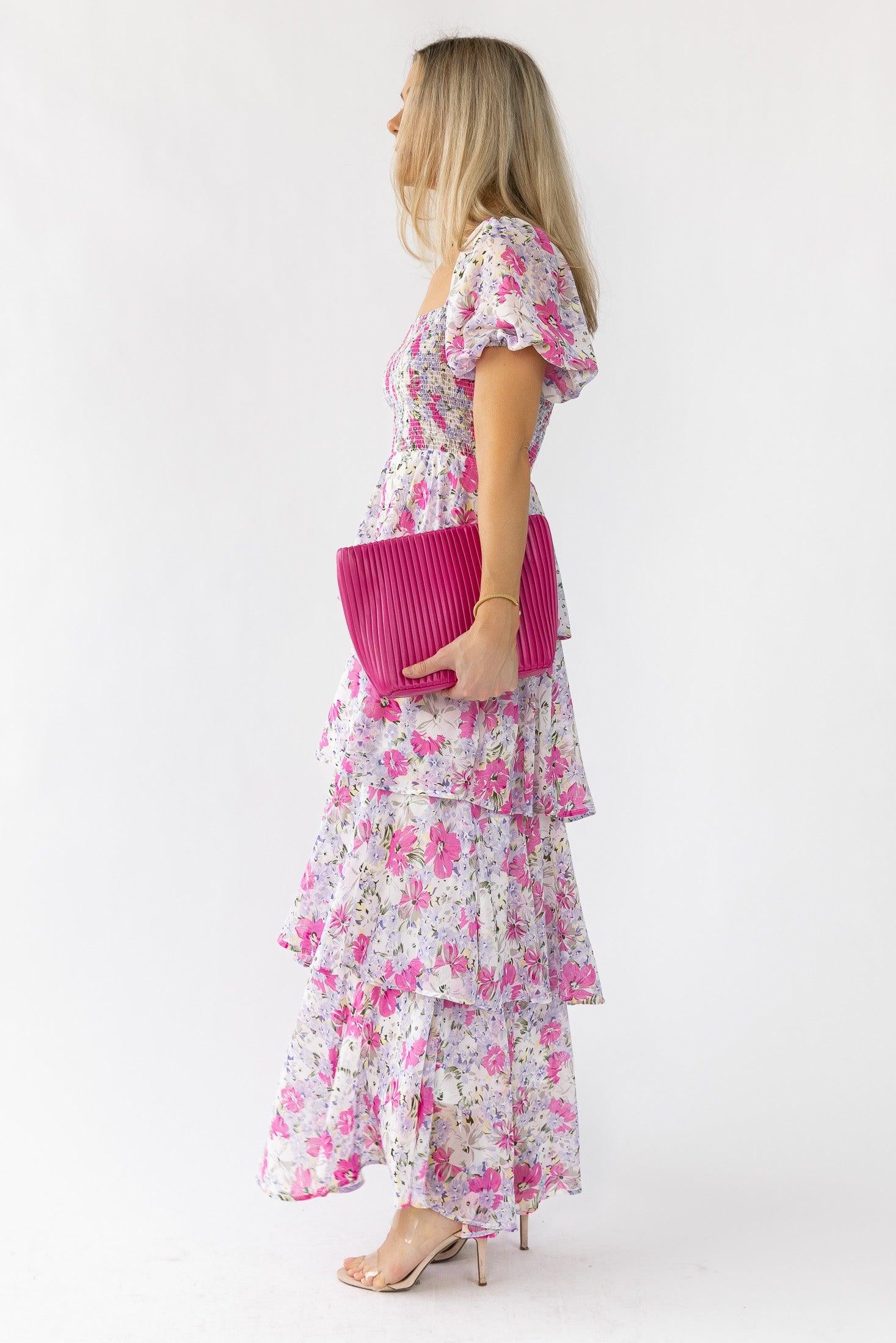 Garden Goddess Pink Floral Maxi Dress - Final Sale