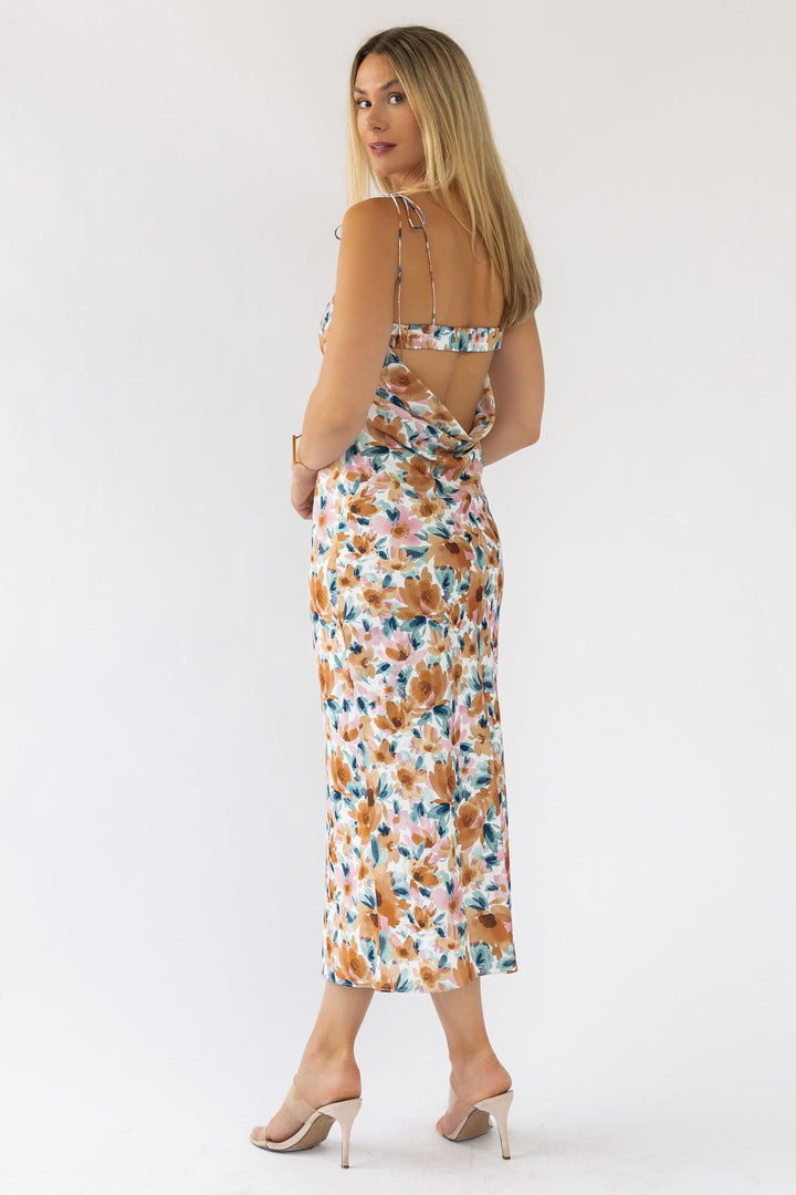 Gemma Floral Cami Cowl Back Dress - Final Sale