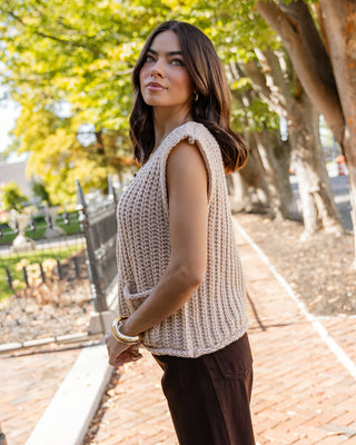 Greer Taupe Sweater Vest