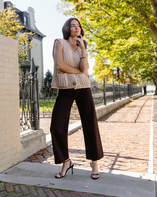 Greer Taupe Sweater Vest