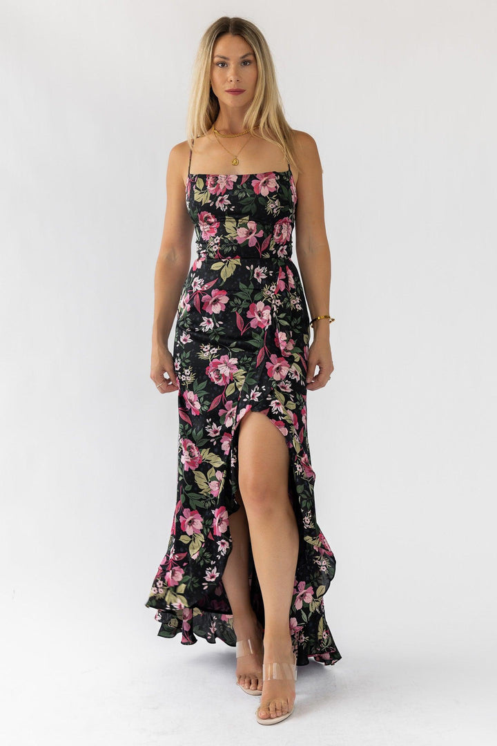 Hathaway Black Floral Maxi Dress - Final Sale