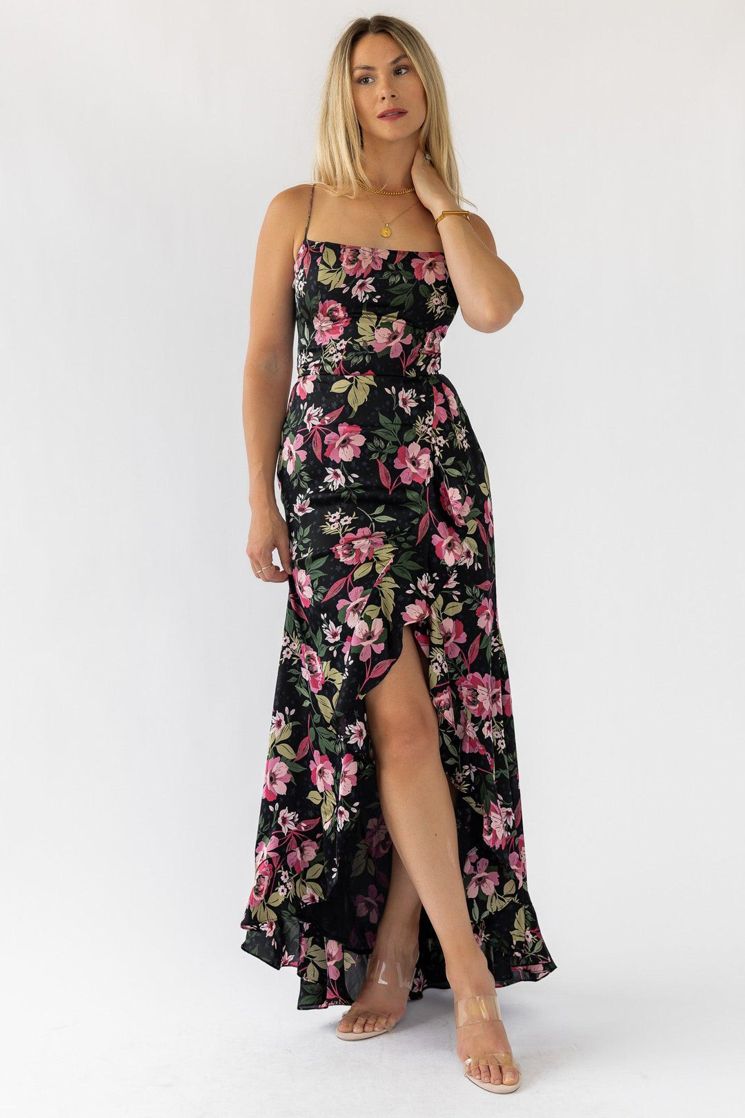 Hathaway Black Floral Maxi Dress - Final Sale