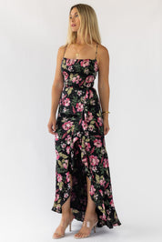 Hathaway Black Floral Maxi Dress - Final Sale