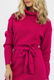 Warm & Wonderful Fuchsia Sweater Dress - Final Sale