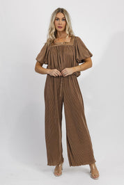 Charm & Cheers Mocha Pleated Pants - Final Sale