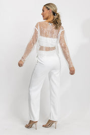 Sequin Soirée White Sequin Top - Final Sale