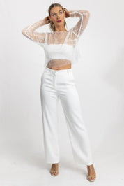 Sequin Soirée White Sequin Top - Final Sale