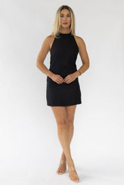 Isla Black Back Bow Mini Dress - Final Sale