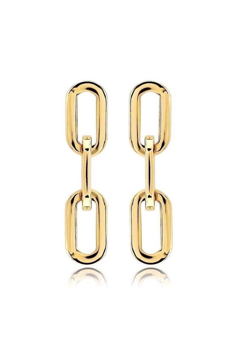 Jenna Gold Link Earrings - Final Sale