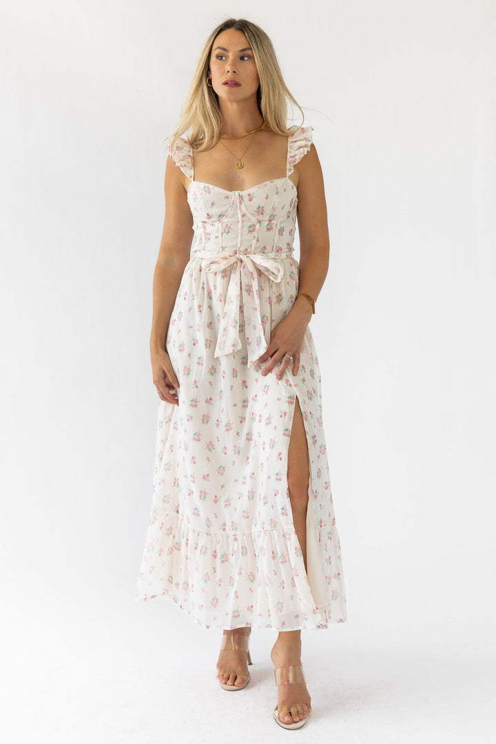 Jesse Blush Floral Corset Dress - Final Sale