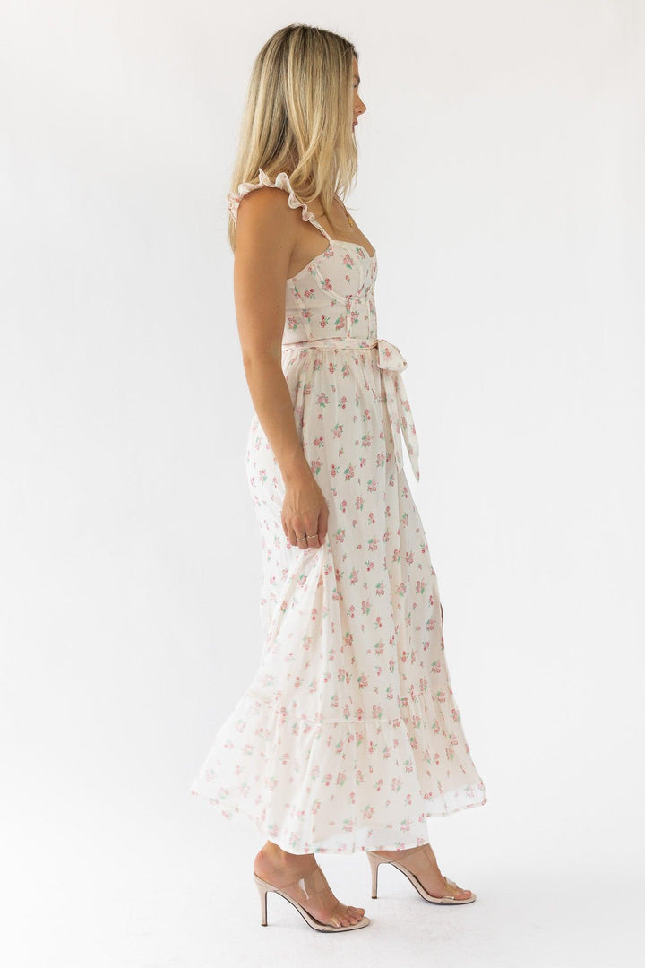 Jesse Blush Floral Corset Dress - Final Sale