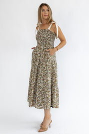 Kelsea Floral Smocked Midi Dress