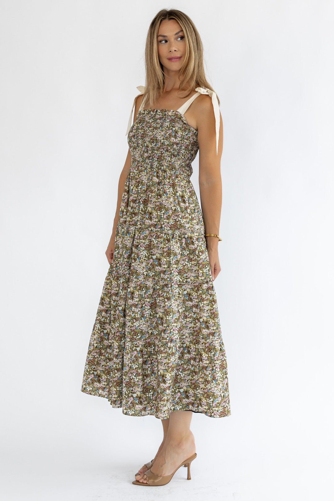 Kelsea Floral Smocked Midi Dress - Final Sale