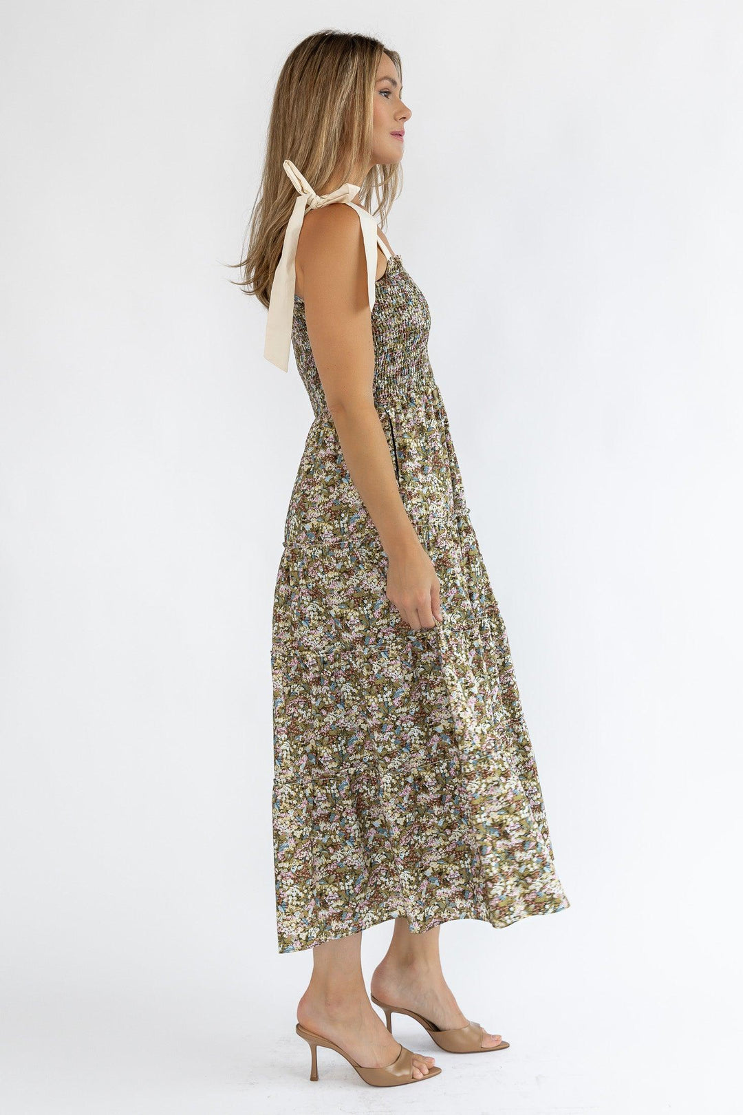 Kelsea Floral Smocked Midi Dress - Final Sale