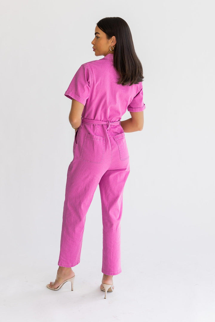 Kendall Pink Washed Jumpsuit - Final Sale