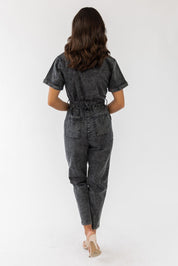 Kendall Black Washed Jumpsuit - Final Sale