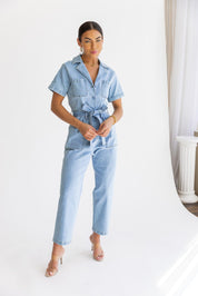 Kendall Denim Washed Jumpsuit - Final Sale