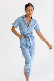 Kendall Denim Washed Jumpsuit - Final Sale