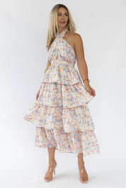 Kiera Floral Halter Midi Dress - Final Sale