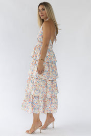 Kiera Floral Halter Midi Dress - Final Sale