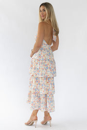 Kiera Floral Halter Midi Dress - Final Sale