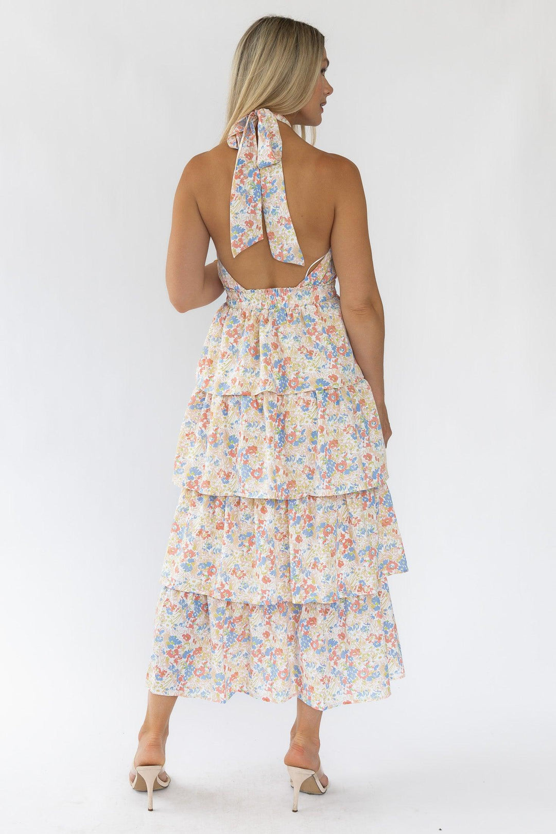 Kiera Floral Halter Midi Dress - Final Sale