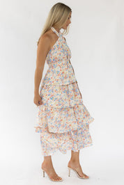 Kiera Floral Halter Midi Dress - Final Sale